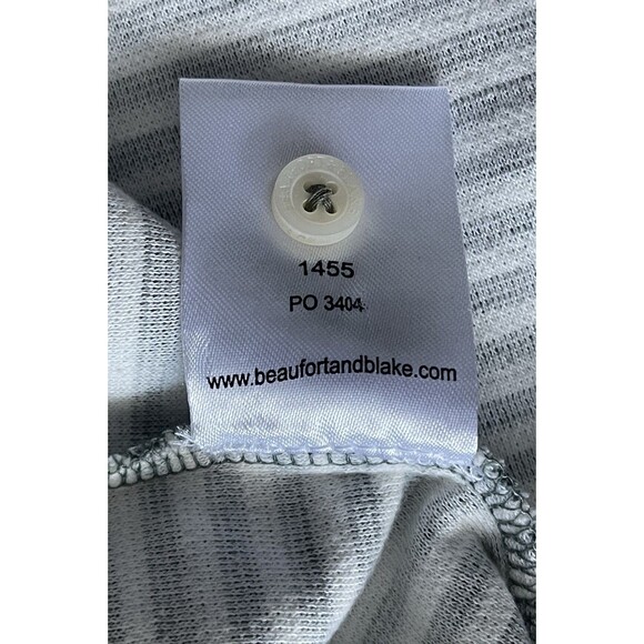 Beaufort & Blake Polo Shirt Mens Large Knit Striped Short Sleeve - Picture 4 of 8